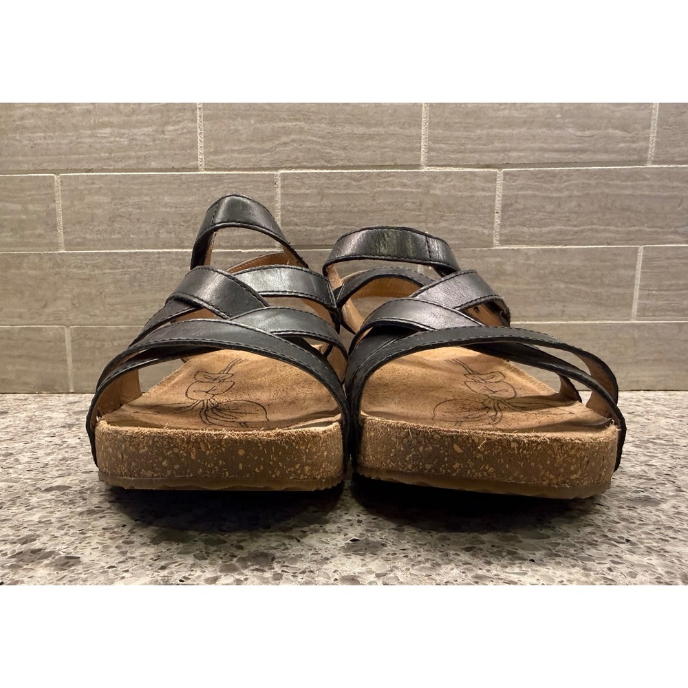 Joseph Seibel Black Strappy Tonga Leather Summer Sandals Size 39 (US 8-8.5) - Picture 2 of 9